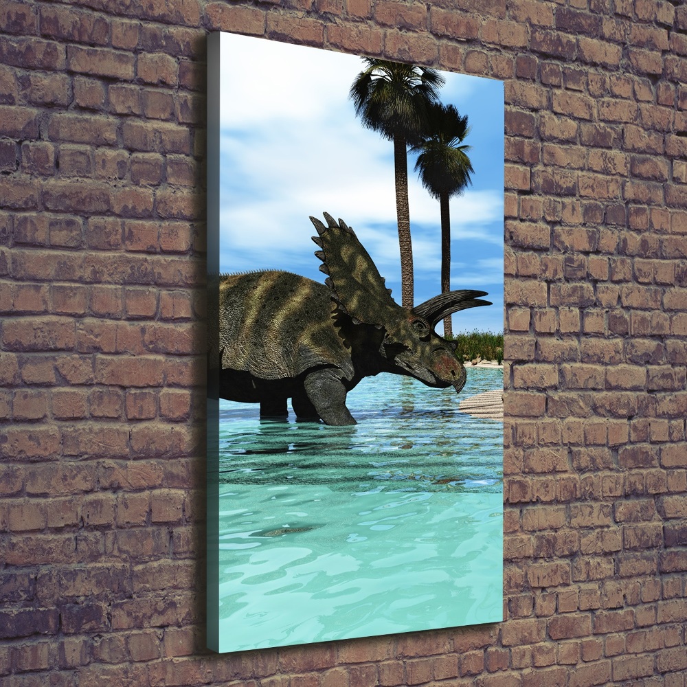 Tableau sur toile Dinosaures sur la plage