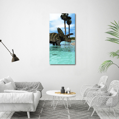 Tableau sur toile Dinosaures sur la plage