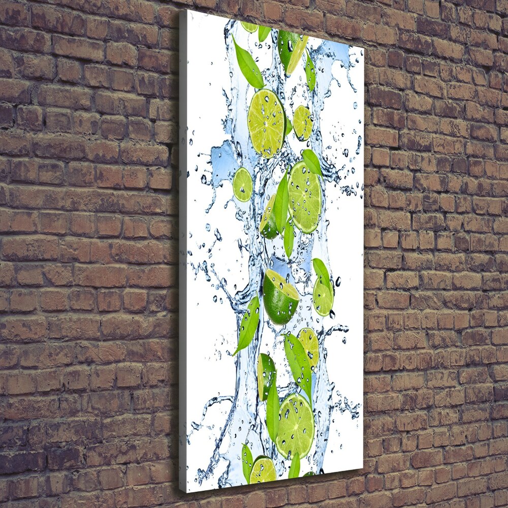 Tableau photo sur toile Citron vert et eau