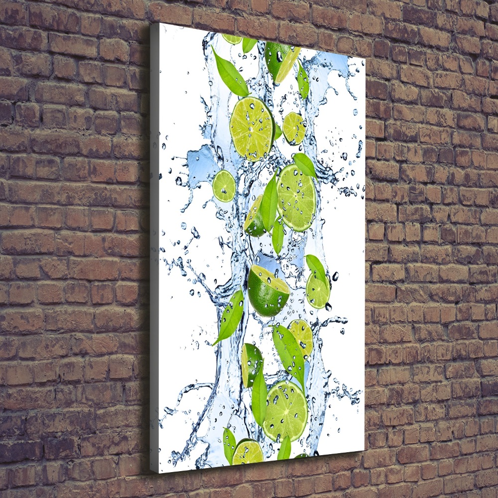 Tableau photo sur toile Citron vert et eau