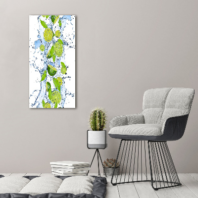 Tableau photo sur toile Citron vert et eau