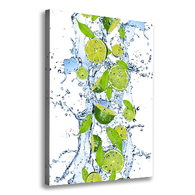 Tableau photo sur toile Citron vert et eau