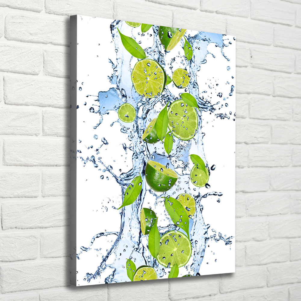 Tableau photo sur toile Citron vert et eau