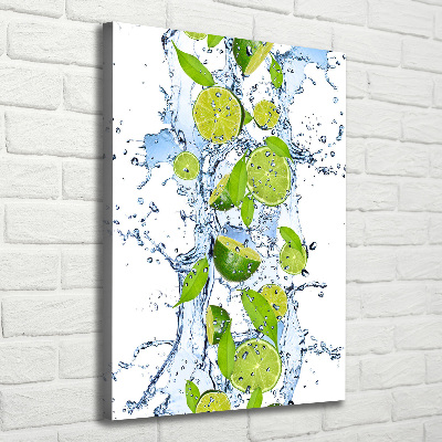 Tableau photo sur toile Citron vert et eau