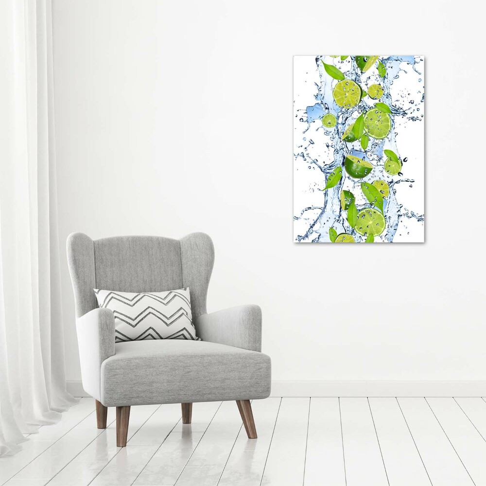 Tableau photo sur toile Citron vert et eau