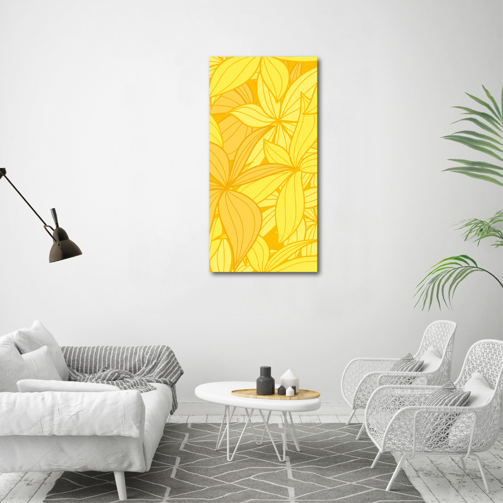 Tableau sur toile Fleurs jaunes