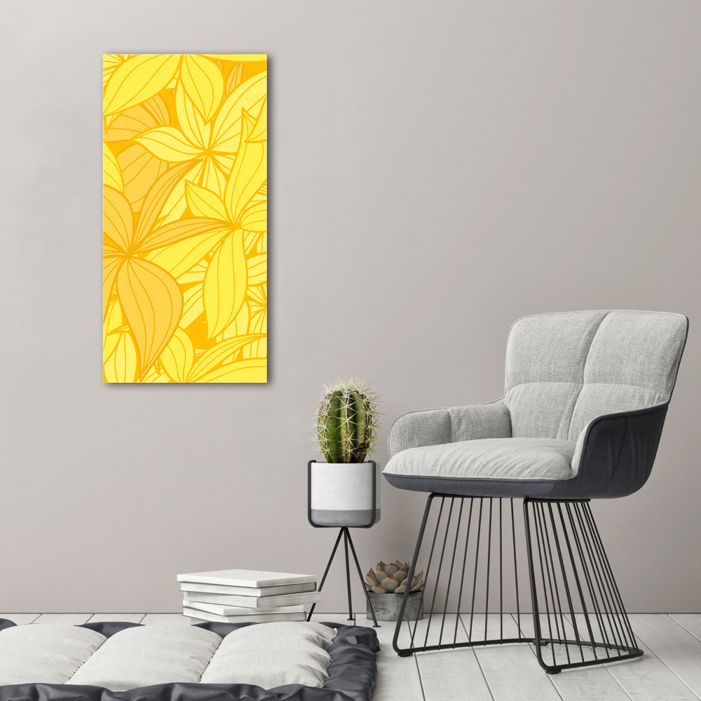 Tableau sur toile Fleurs jaunes