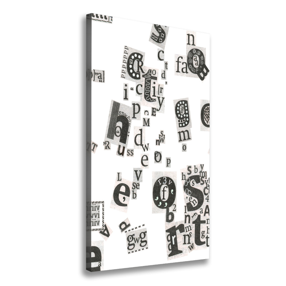 Tableau mural sur toile Lettres d'un journal