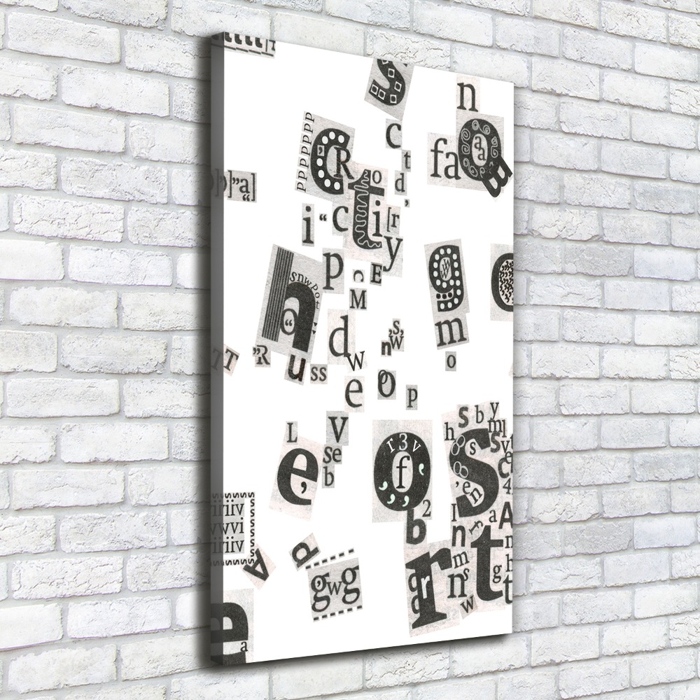 Tableau mural sur toile Lettres d'un journal