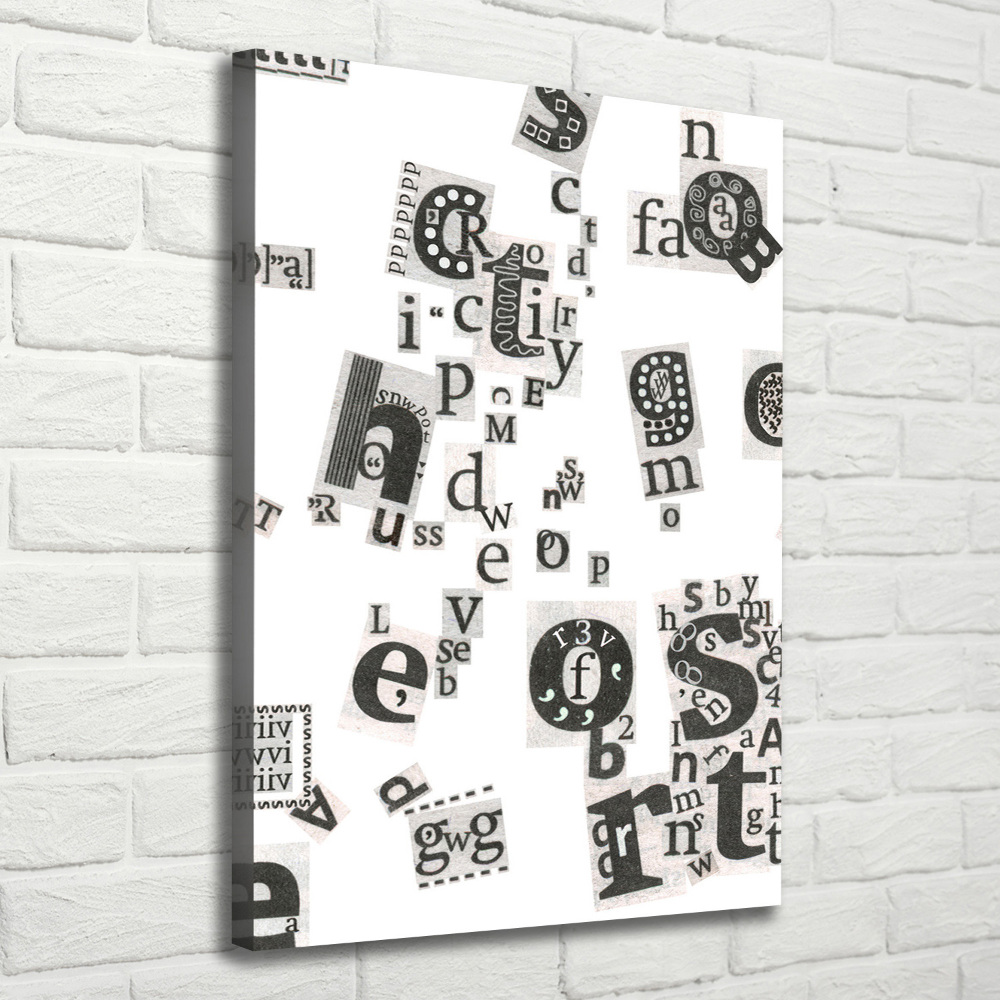 Tableau mural sur toile Lettres d'un journal