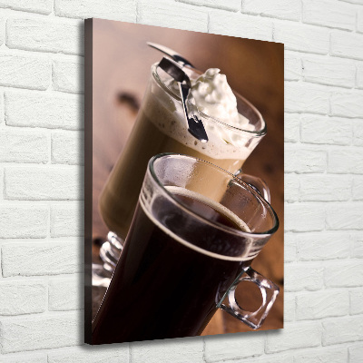 Tableau photo sur toile Frappe au café