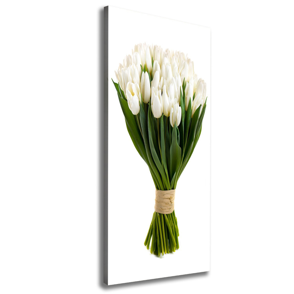 Tableau toile imprimée Tulipes blanches plantes