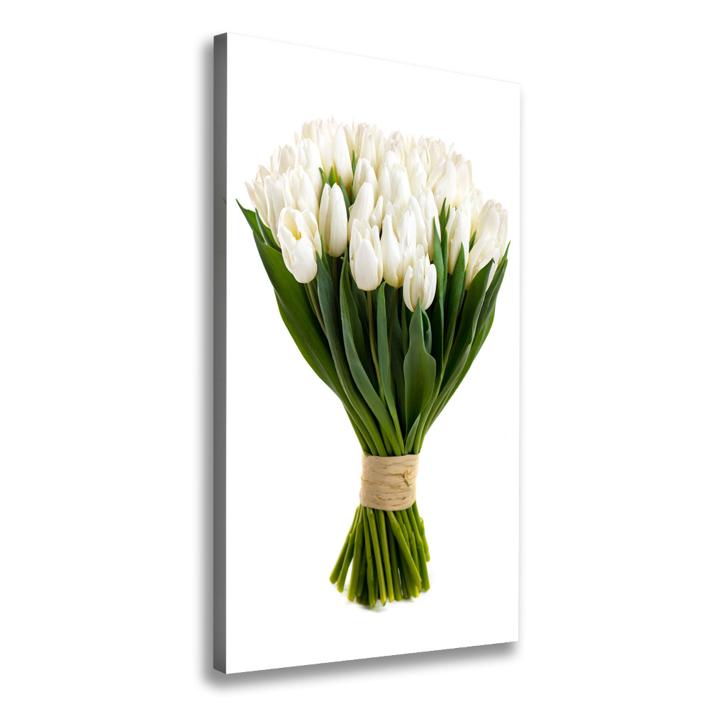 Tableau toile imprimée Tulipes blanches plantes