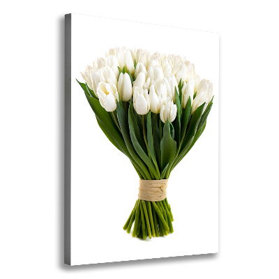 Tableau toile imprimée Tulipes blanches plantes