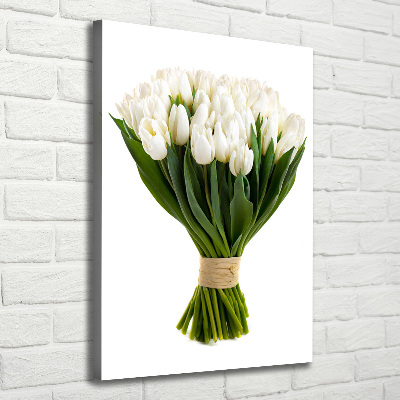 Tableau toile imprimée Tulipes blanches plantes