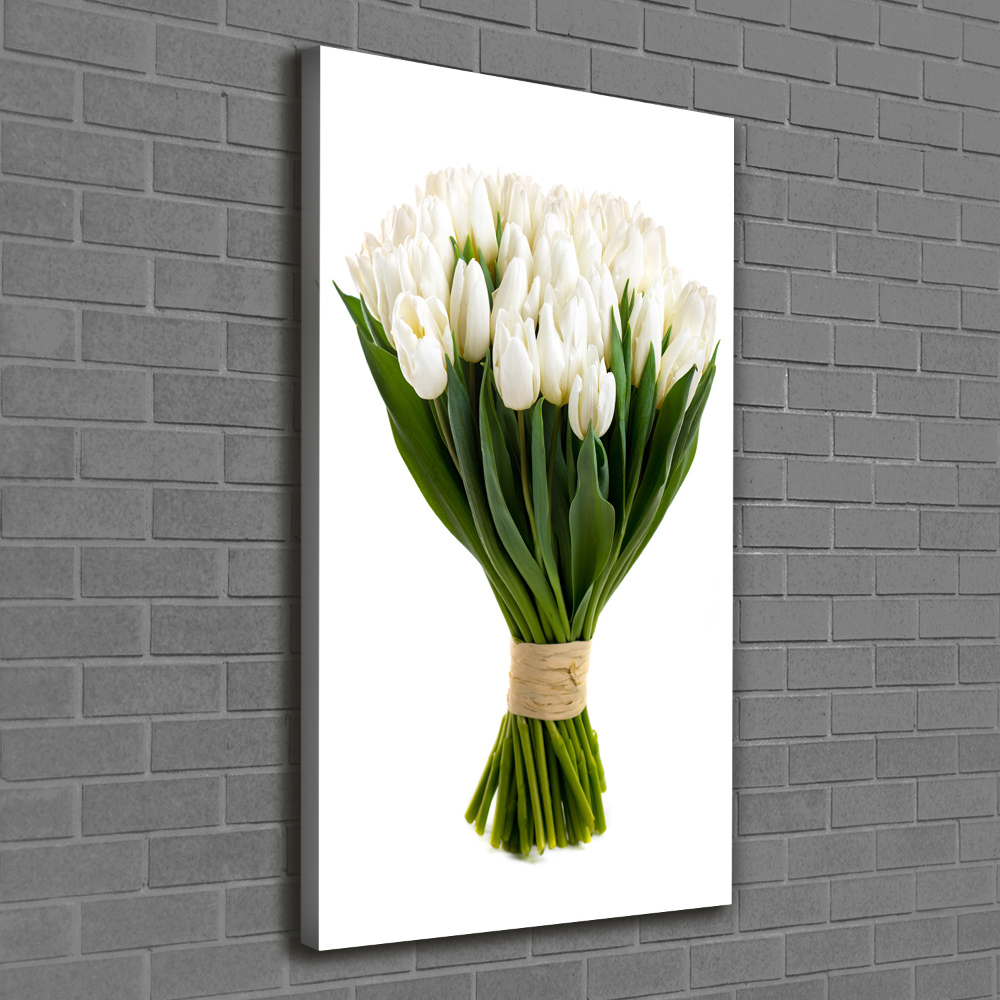 Tableau toile imprimée Tulipes blanches plantes