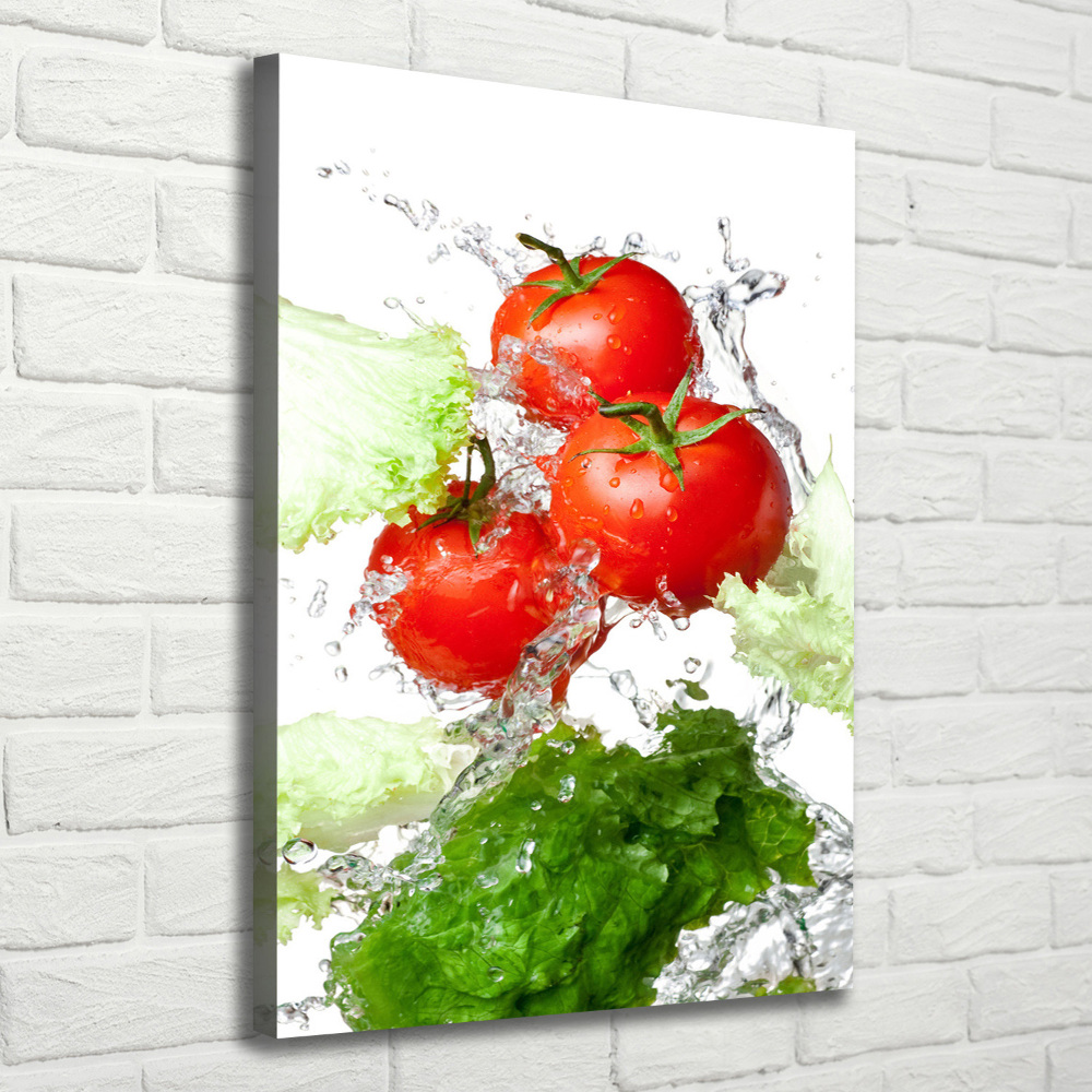 Tableau mural sur toile Tomates et laitue