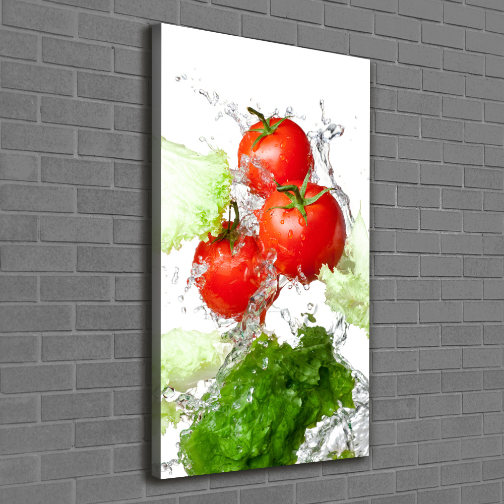 Tableau mural sur toile Tomates et laitue