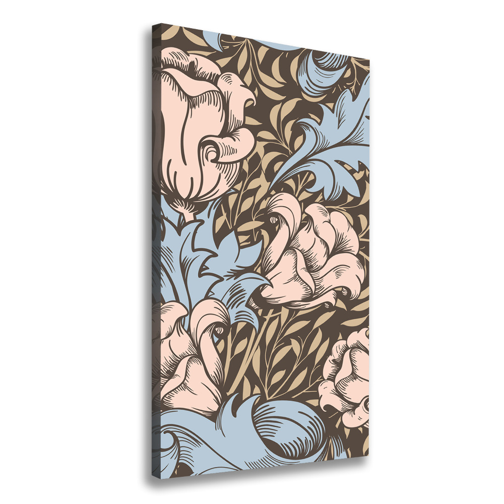 Tableau toile imprimée Fleurs et feuilles