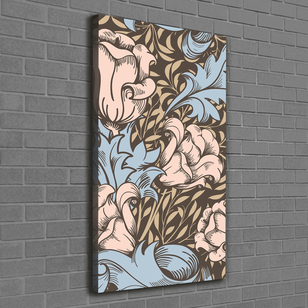 Tableau toile imprimée Fleurs et feuilles