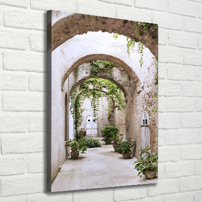 Tableau imprimé sur toile Arcade au château