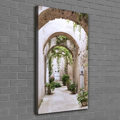 Tableau imprimé sur toile Arcade au château