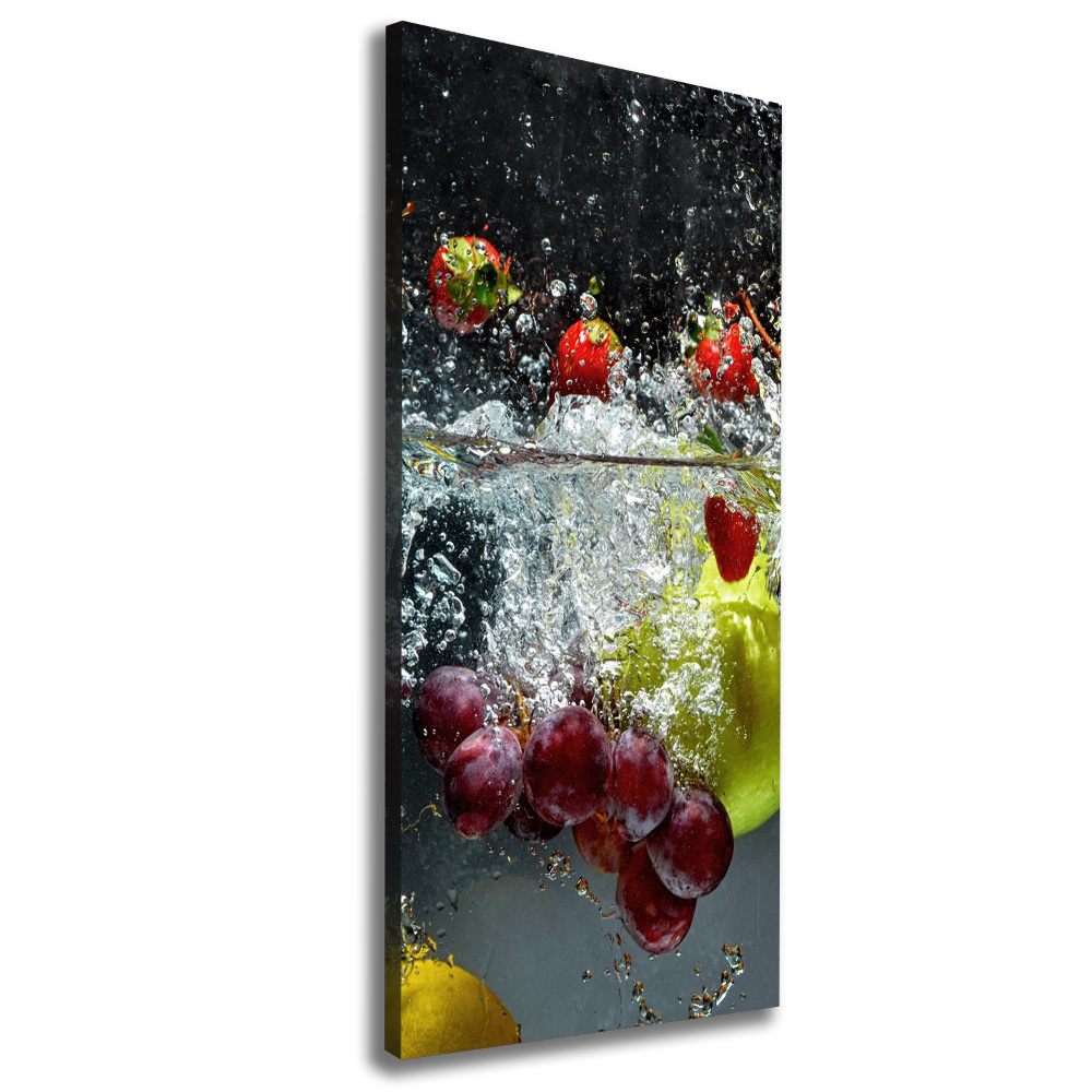 Tableau imprimé sur toile Fruits sous l'eau