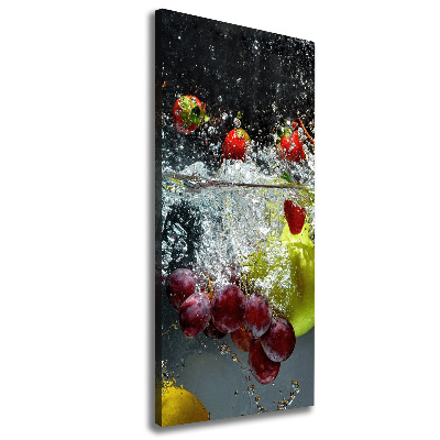 Tableau imprimé sur toile Fruits sous l'eau