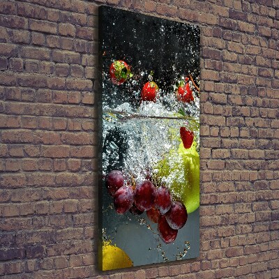 Tableau imprimé sur toile Fruits sous l'eau