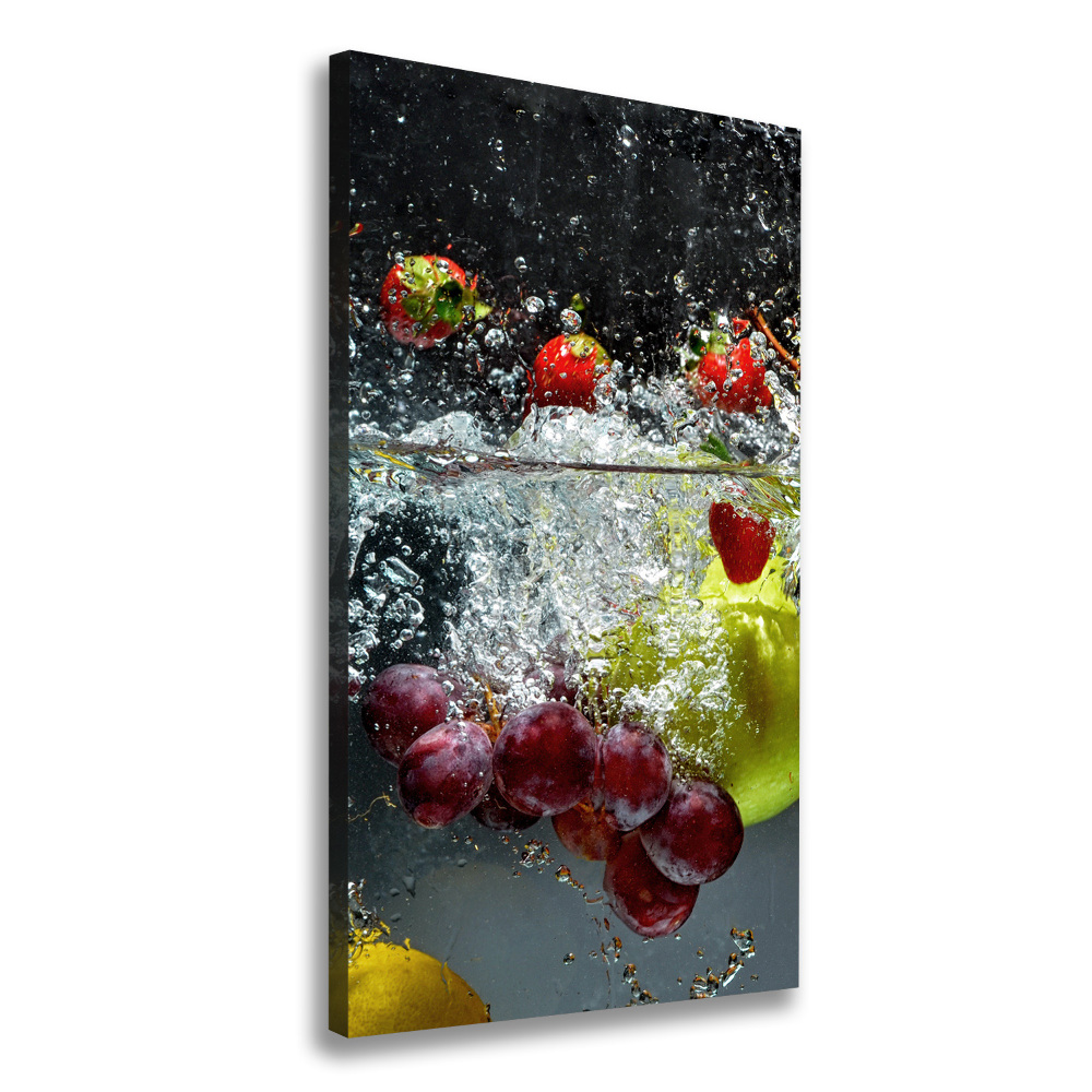 Tableau imprimé sur toile Fruits sous l'eau