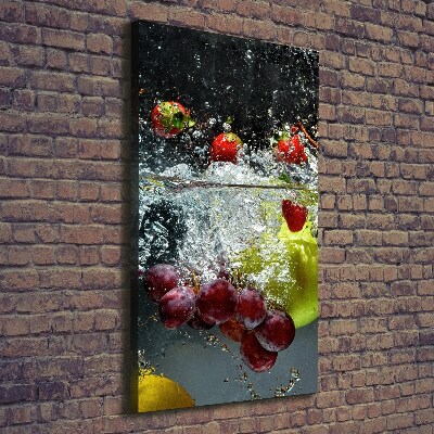 Tableau imprimé sur toile Fruits sous l'eau