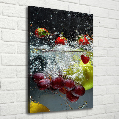 Tableau imprimé sur toile Fruits sous l'eau