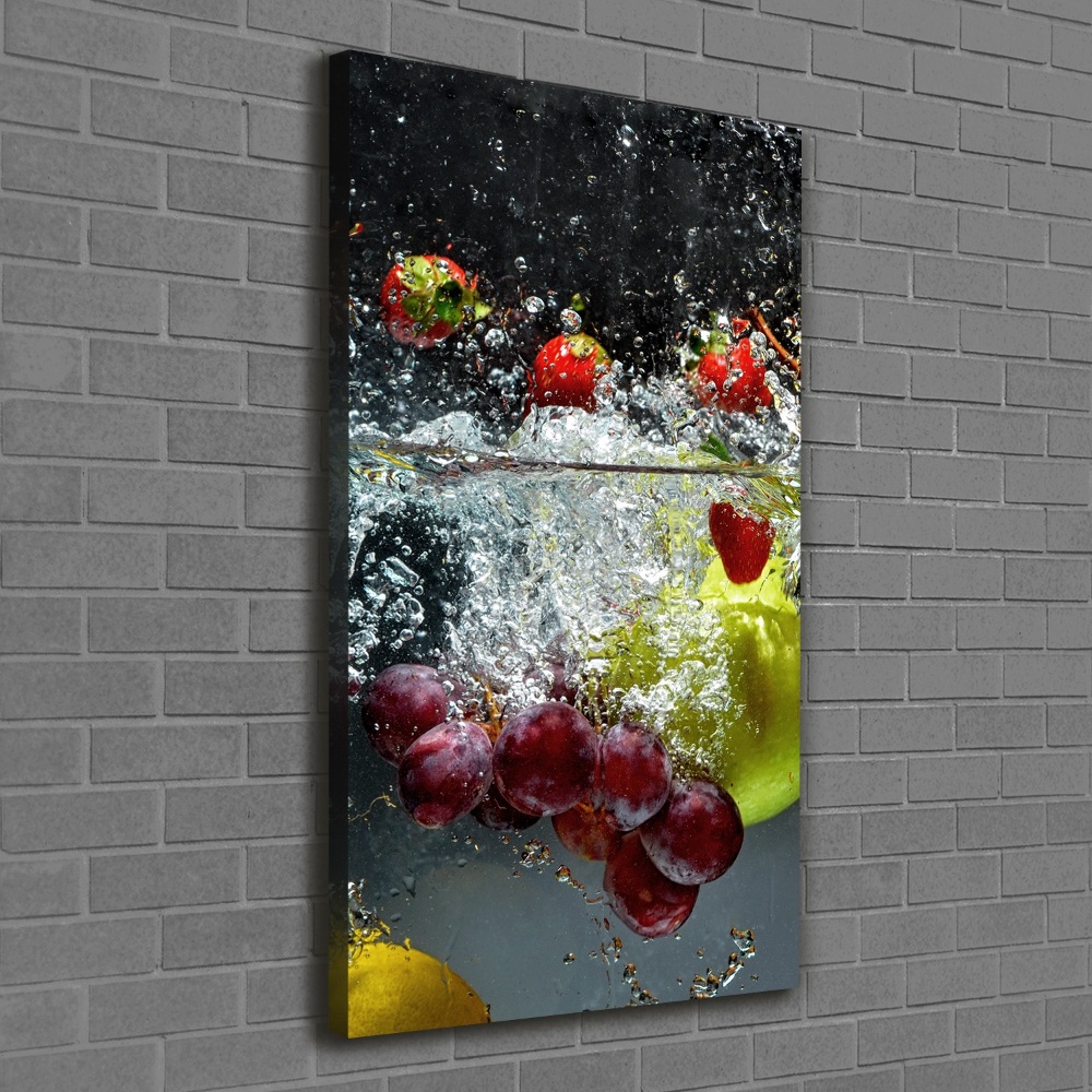 Tableau imprimé sur toile Fruits sous l'eau