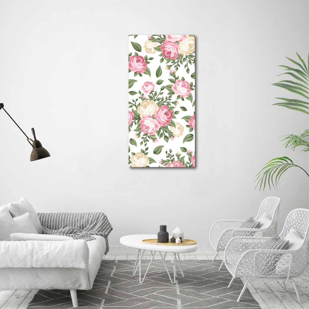 Tableau photo sur toile Roses fleurs