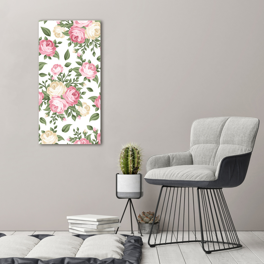 Tableau photo sur toile Roses fleurs