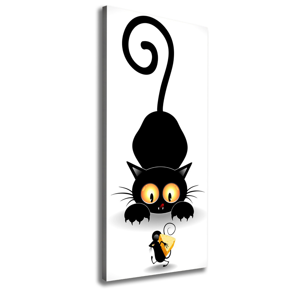 Tableau toile imprimée Chat et souris