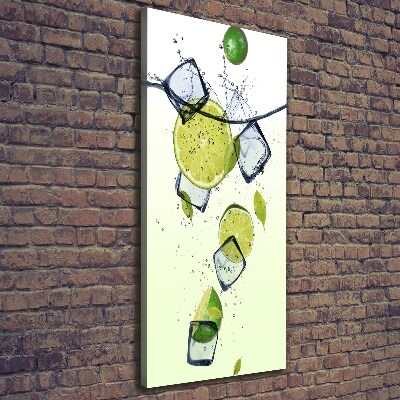 Tableau photo sur toile Citrons verts et glace