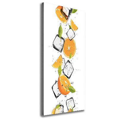 Tableau toile imprimée Oranges et glace