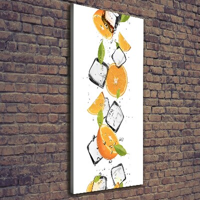 Tableau toile imprimée Oranges et glace