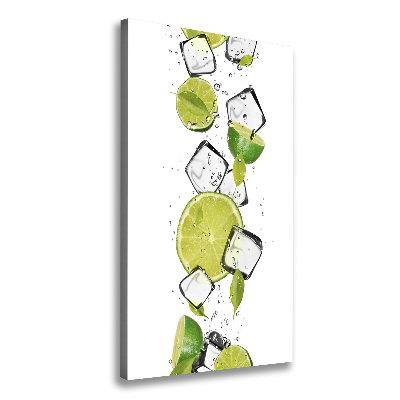 Tableau sur toile Citron vert et glace