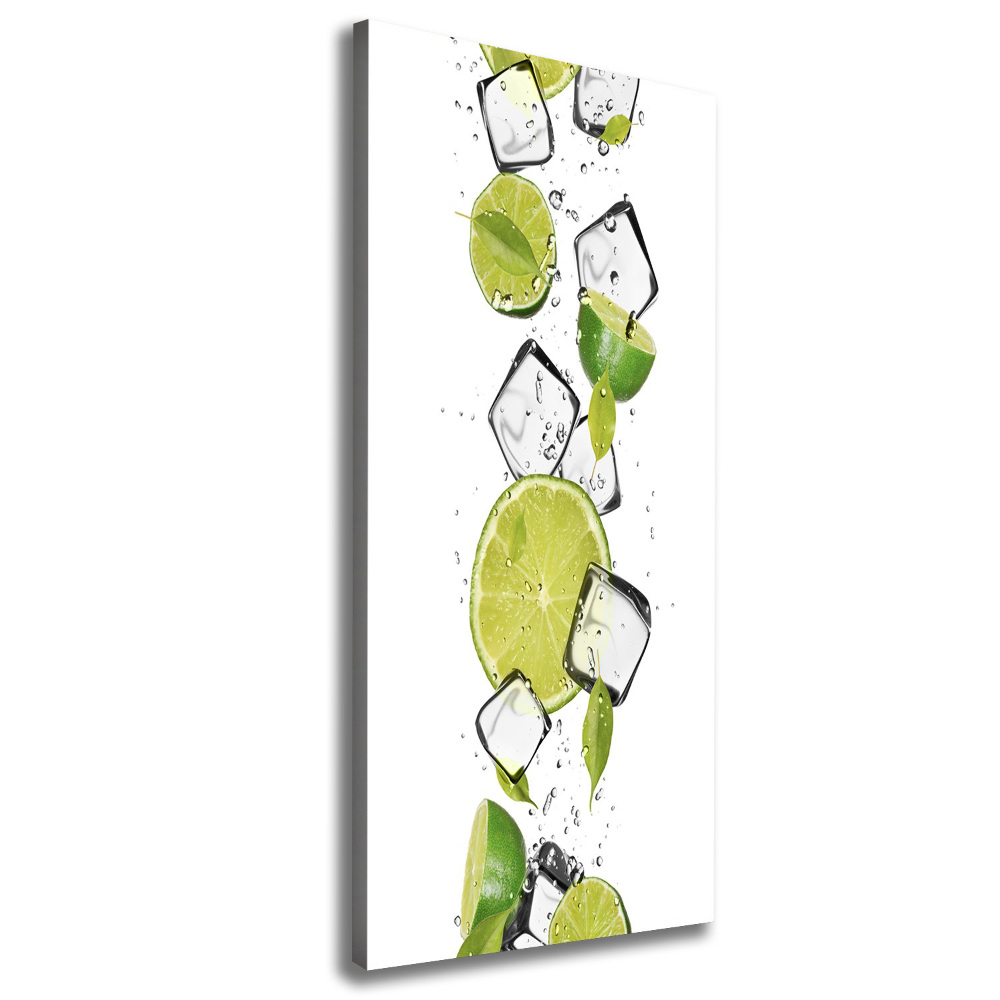 Tableau sur toile Citron vert et glace