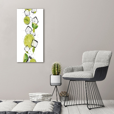 Tableau sur toile Citron vert et glace