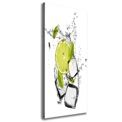 Tableau toile imprimée Citron vert et glace