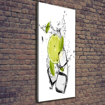 Tableau toile imprimée Citron vert et glace