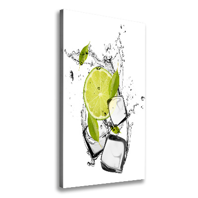 Tableau toile imprimée Citron vert et glace