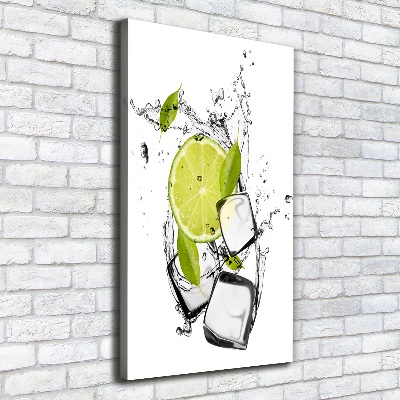 Tableau toile imprimée Citron vert et glace