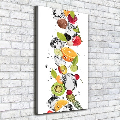 Tableau photo sur toile Fruits et eau