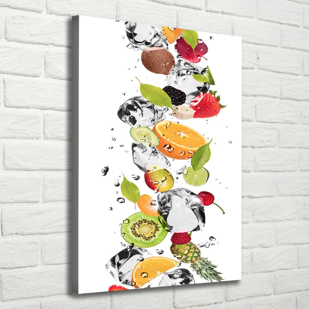 Tableau photo sur toile Fruits et eau