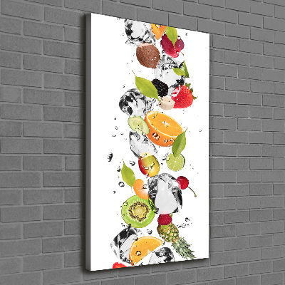 Tableau photo sur toile Fruits et eau