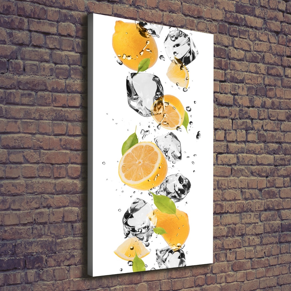 Tableau photo sur toile Citrons et eau